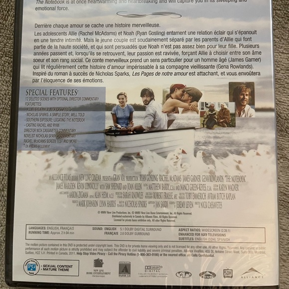 ๐ฅฐ 4/$25 - The Notebook DVD - Picture 5 of 7